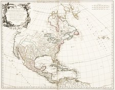 Carte Des États-Unis D'Amérique Vaugondy 1750