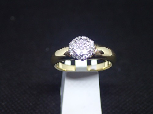 Bague jaune 750 ème - bague, en
