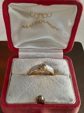 Mauboussin bague Nadia or 18 diamant  nacre blanche écrin 