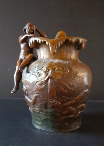 Vase étain cuivré - vase, en