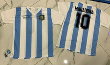Maillot MARADONA 10 Argentine National Réplica Pibe De Oro + Porte-Clés Diego