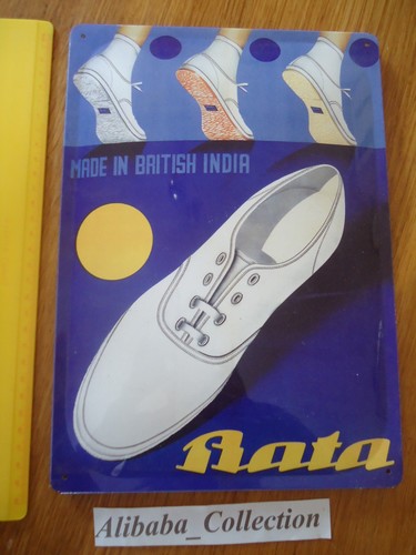 Plaque metal bata chaussure - metal,