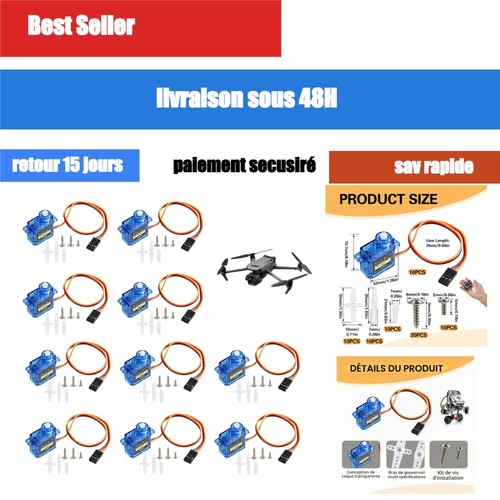 Micro servos sg90 180 - 9g, 180°
