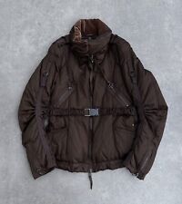Rare Archive MARITHE FRANCOIS GIRBAUD Y2K BONDAGE PUFFER JACKET Brown US 27