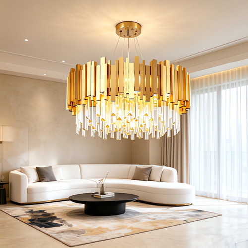 Lustre cristal plafonnier - lustre, en