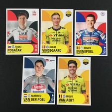 Pogacar, Vingegaard, Van Der Poel, Evenepoel / Lot 5 Sticker Tour de France 2025