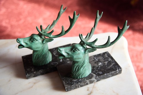 Art deco deer head - head, animal