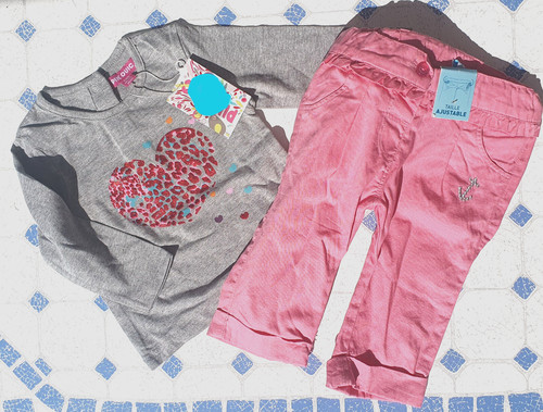 Ensemble pantalon rose shirt - pantalon, t-shirt