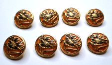 ANCIEN LOT DE 8 BOUTONS DORES