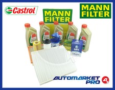 Opel Zafira 1.9 1900 Tdi Set 4 Filtres Entretien Huile Castrol 5W30 Vie 2005>