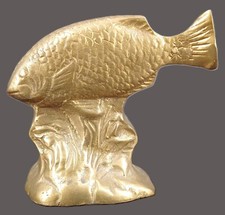 Poisson en laiton doré