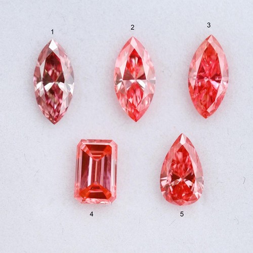 Diamant fantaisie rose rouge