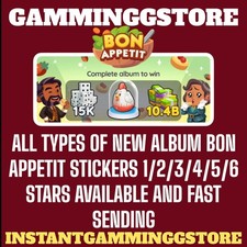 All Types Of Bon Appetit 1-5 Stars Stickers Available Mono_poly Go Stickers