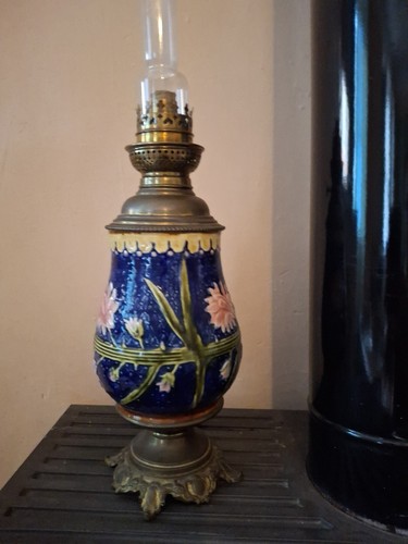 Lampe petrole barbotine - , 1