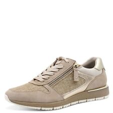 Baskets Femme PURE RELAX 36 Beige Et Or Semelle Amovible TAMARIS