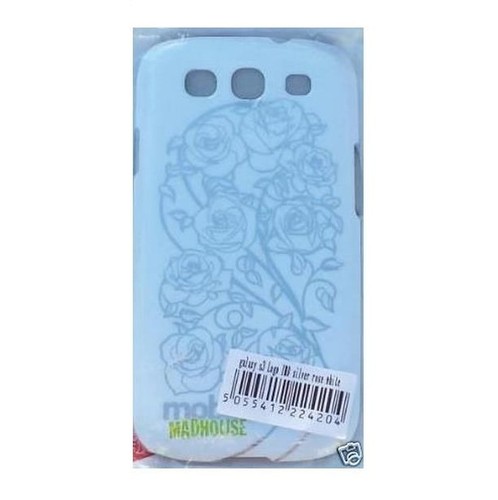 Coque rigide motif rose grise - rose,
