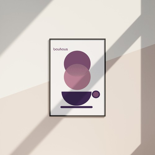 Affiche bauhaus rétro réf - bauhaus,