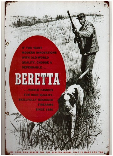 Plaque metal berreta - metal,