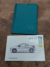 PEUGEOT 206CC CONVERTIBLE OWNERS MANUAL HANDBOOK WALLET 206 CC CABRIOLET