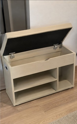 Banc rangement beige avec - banc, de