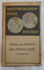 GERMAN ARMY - Westentaschen Atlas Erde Wehrmacht 1941 - NORMANDY 1944 - WWI