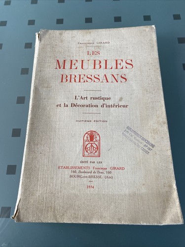 Ancien livre les meubles - ancien,