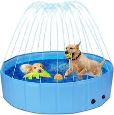 Piscine pour Chiens Et Animaux de Compagnie PVC Avec Arroseuse Antidérapant