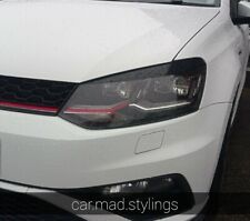Black Plastic Eyebrows to fit VOLKSWAGEN POLO 6r/6c Eyelids/Kit/Light/VW/GTI/MK5
