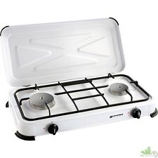 Petit Fourneau La Gaz Gpl 2 Feux Avec Couvercle en Acier Peint COD.500717