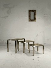 1970 JANSEN GUY LEFEVRE 3 BASS TABLES TRUNK MODERNIST SHABBY-CHIC Kappa