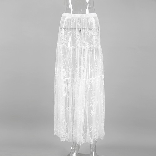 Jupe maxi longue dentelle - maxi,