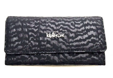 *KIPLING Practical Edgy Nylon Animal Print Folding Clucth Wallet New