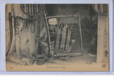 Weaving Postcard - Male Weaver at Work - Fabricant de Tamis