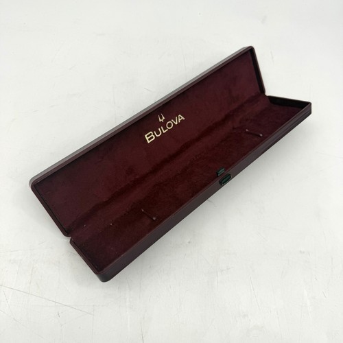 Boîte vintage bulova cuir - vintage,