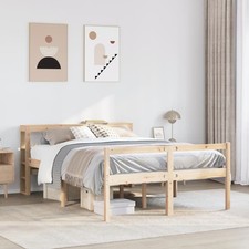 Lit pour Personne Âgée et Tête de Lit Adulte Chambre Bois Pin Massif vidaXL