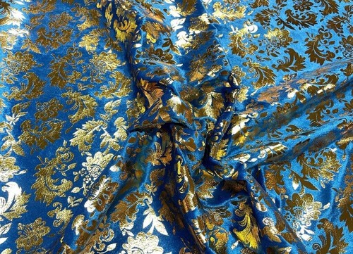 Tissu velours bleu - velours,