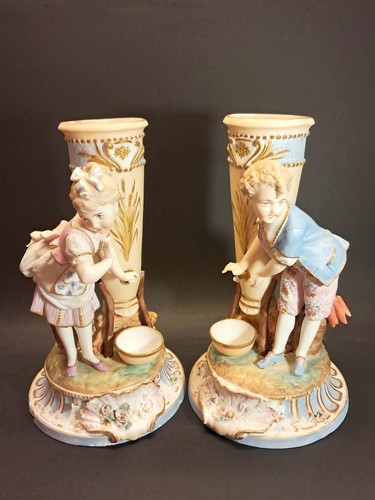 Superbe paire anciens vases - paire,