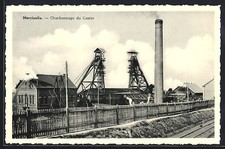 Old postcard Marcinelle, Charbonnage du Locker 
