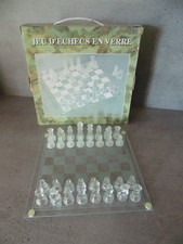 Jeux d'échec en verre