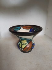 ANCIEN VASE DECOR FLEUR SIGNE