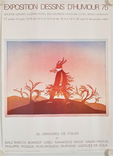 Affiche folon dessins humour - affiche,