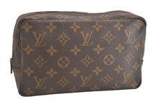 Auth Louis Vuitton Monogram Trousse Toilette 23 Clutch Hand Bag Old Model 2547N