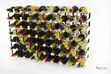 Cranville Vin Rack Rangement 70 Bouteille Pin Bois Et Métal Noir Assemblés
