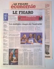 LE FIGARO of August 13, 2001 - Hope for Creutzfeldt-Jakob / comic book Alix unpublished 