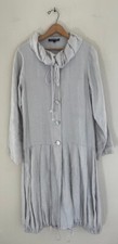 KokoMarina 100% Linen Grey/Silver Drawstring Hooded Dress is NWOT! Size Medium