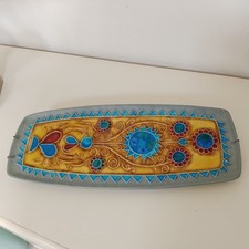 PLAT OBLONG EN FAIENCE JEAN