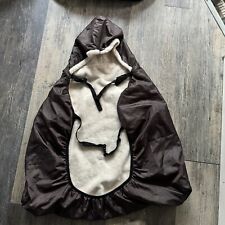 Manduca Brown Fur Lined Winter Baby Carrier Cover Hooded 