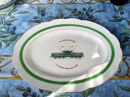 Plat service gien décor - gien,