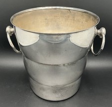 REX Silver Metal Champagne Bucket, H. 19.5 cm, ring handles