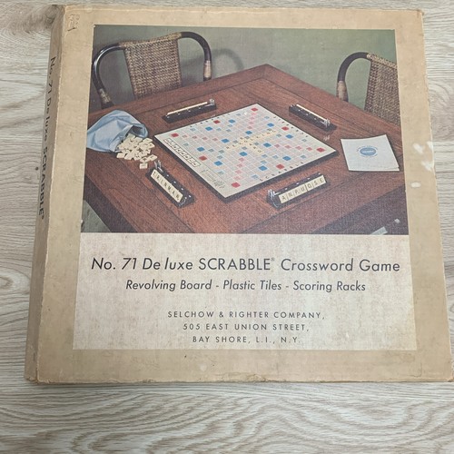 Vintage 1957 scrabble deluxe - vintage,